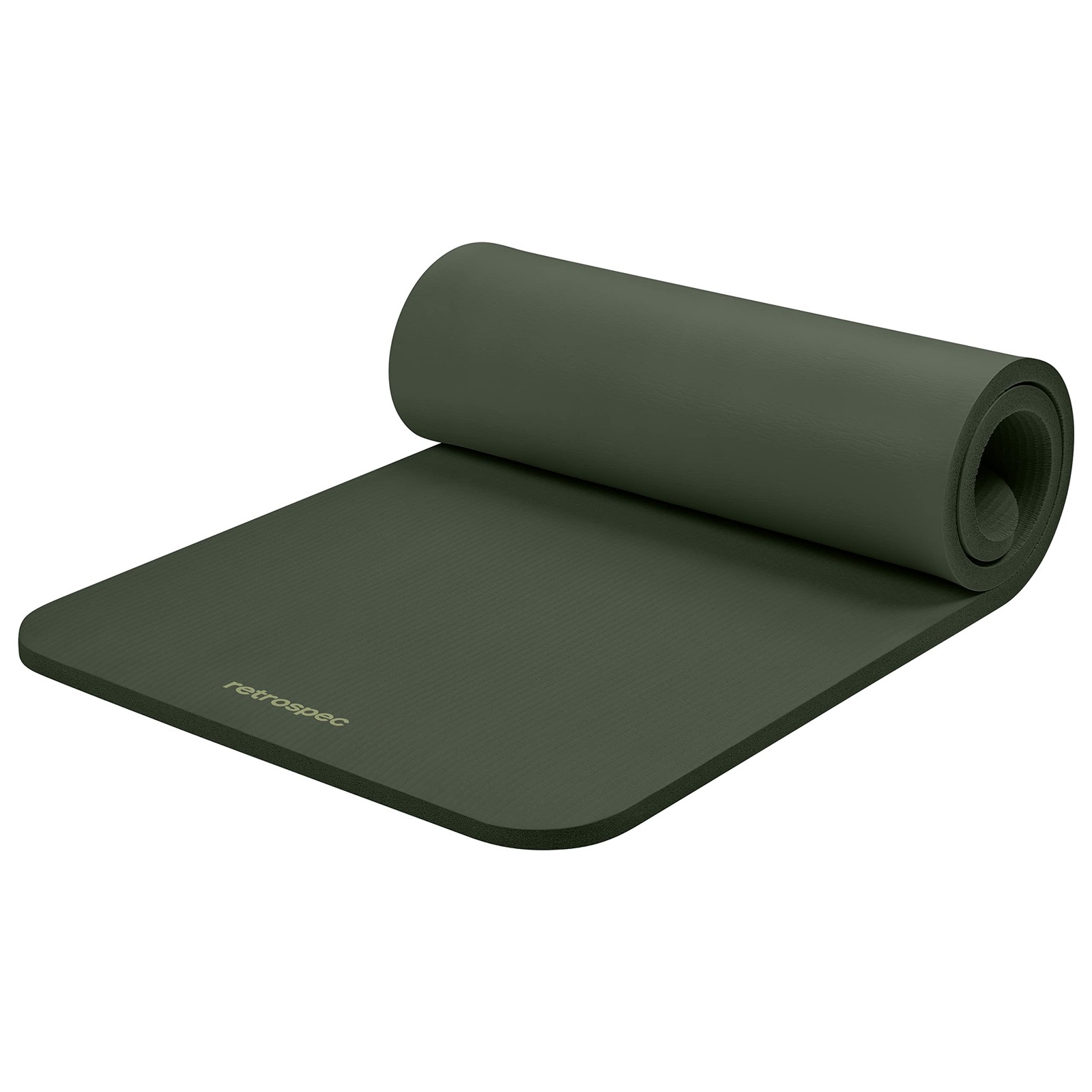 Retrospec Solana Yoga Mat 1&Prime; Thick w/Nylon Strap for Men 1 inch, Wild Spruce