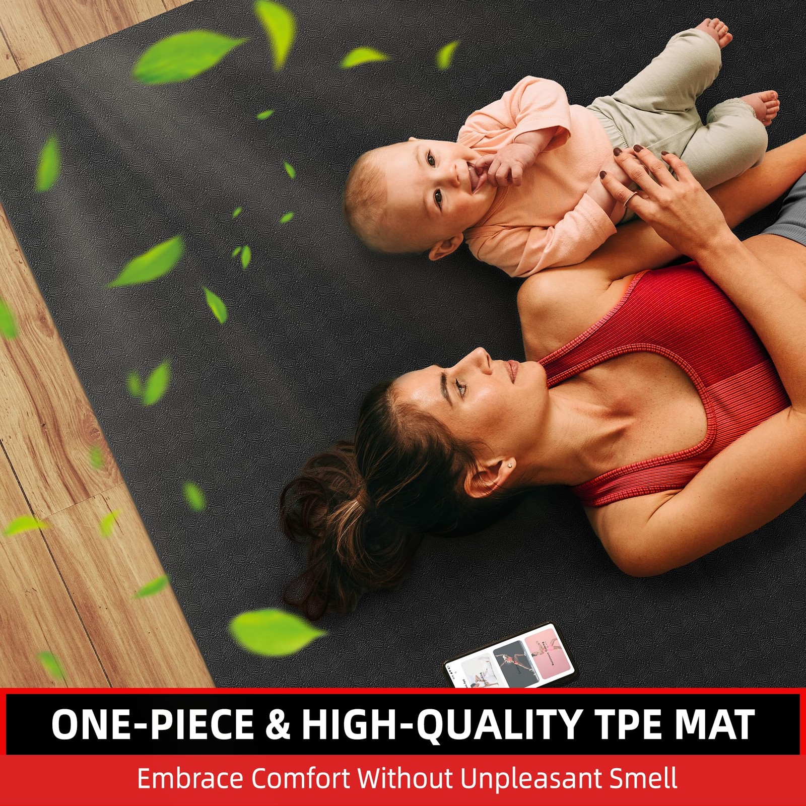 Extra Large Yoga Mat – 72&Prime;x48&Prime; or 78&Prime;x57&Prime;, Non-Slip TPE Exercise Mat for Wome…
