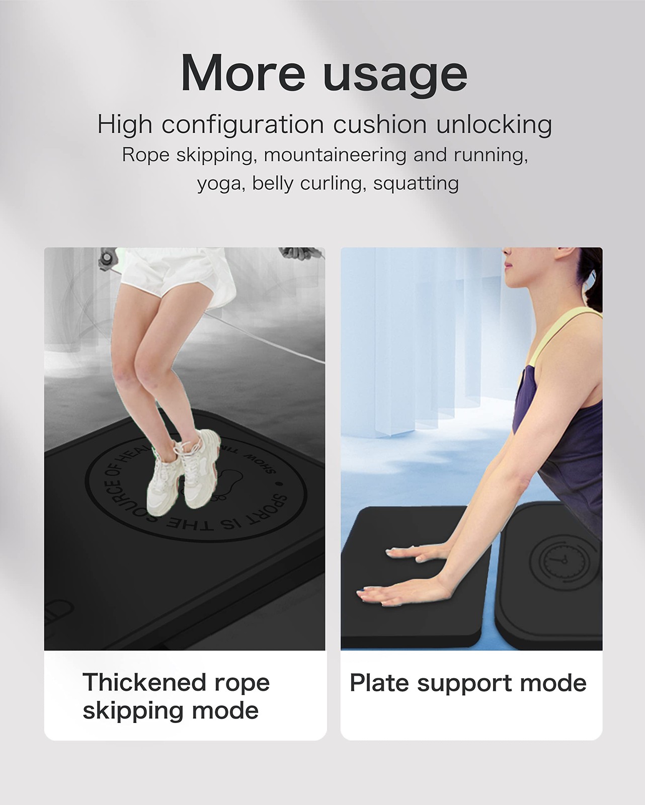 Rope Skipping Sports Shockproof Exercise Mat, All-Purpose Extra Thick High De…