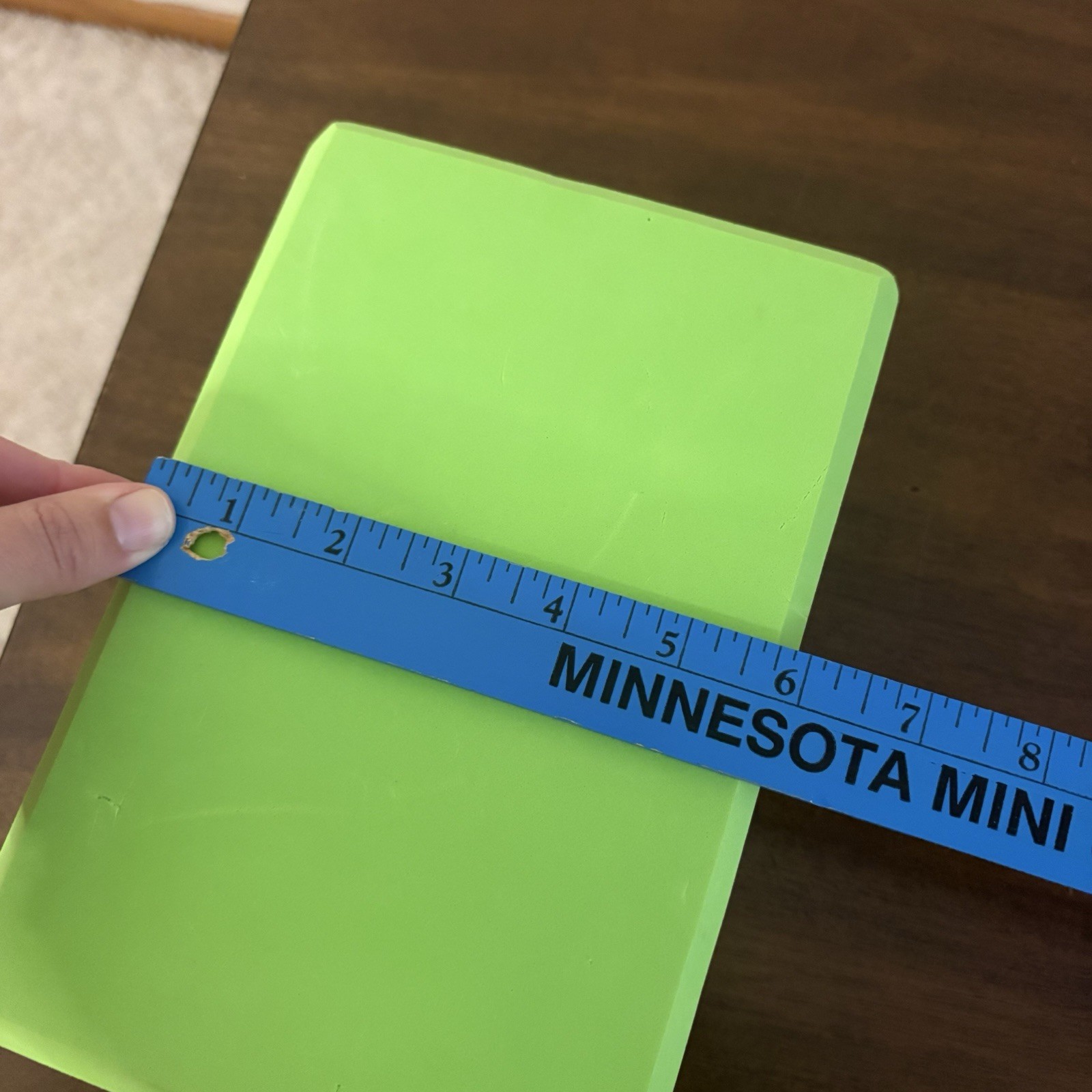 Free Spirit Big Thick Yoga Block 3.5” X 6 X 9” Bright Green Preowned RFS