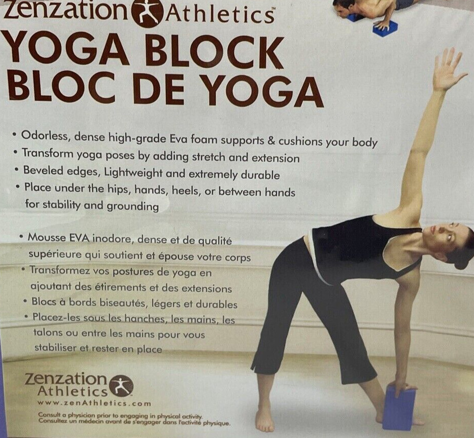 ZENZATION ATHLETICS Dense FOAM BLOCK Exercise Yoga Gray 9X6X3