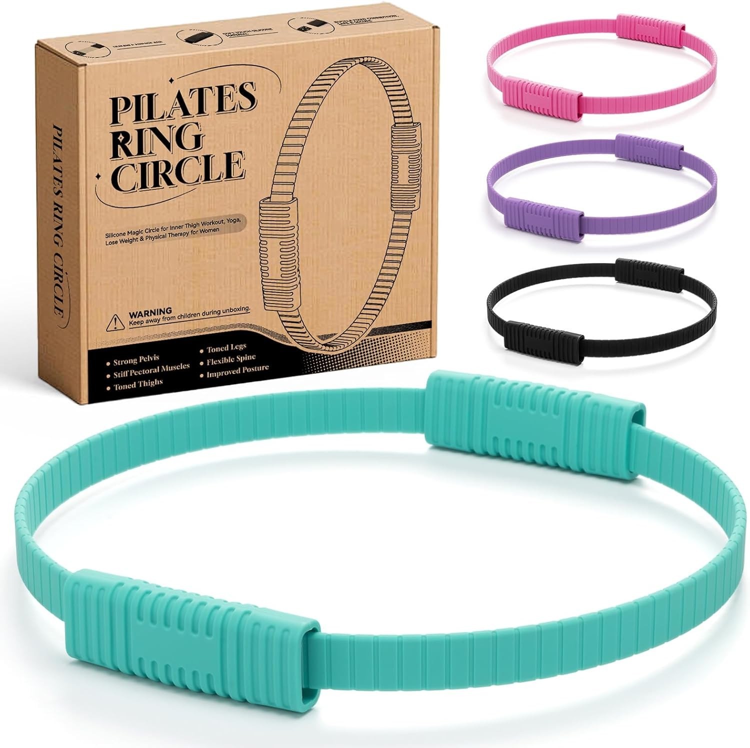 Pilates Ring, Silicone Magic Pilates Rings, Lightweight & Durable Flexible Fi…