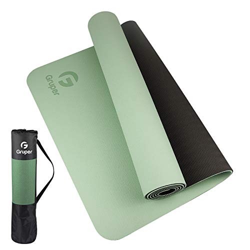 Non-Slip Yoga Mat – Eco Friendly 0.24x24x72 Inches – 4.Matcha Green/Black