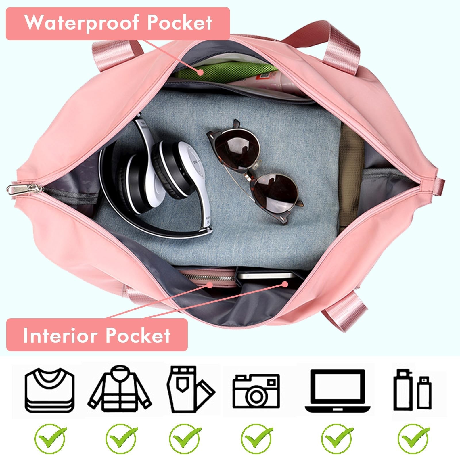 Travel Bag for Women Expandable Weekender Overnight Bag Carry on Sports Tote …