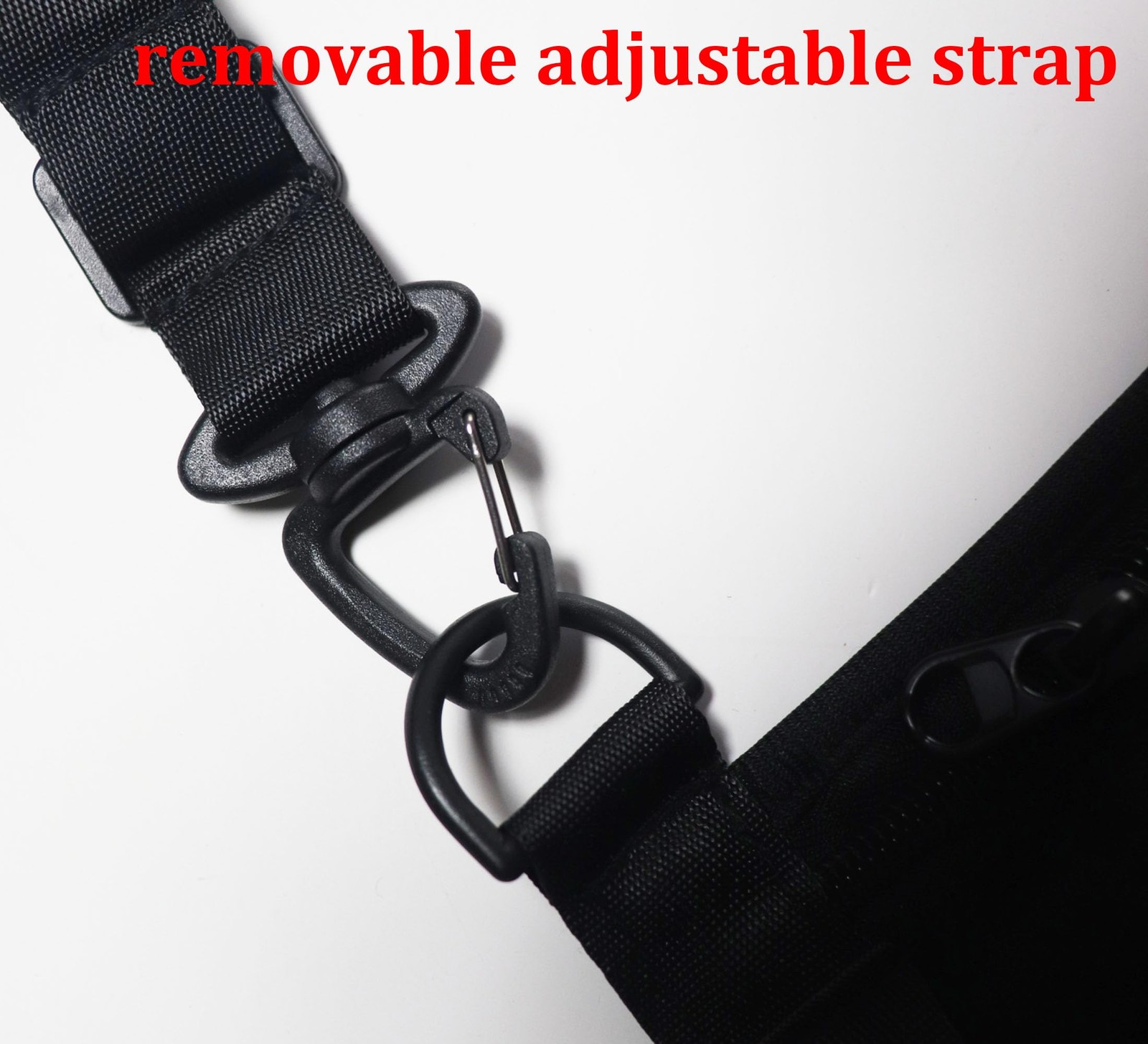 Yoga Mat Carrier Strap Shoulder Bag with Large Compartment Zipper Pocket, Black