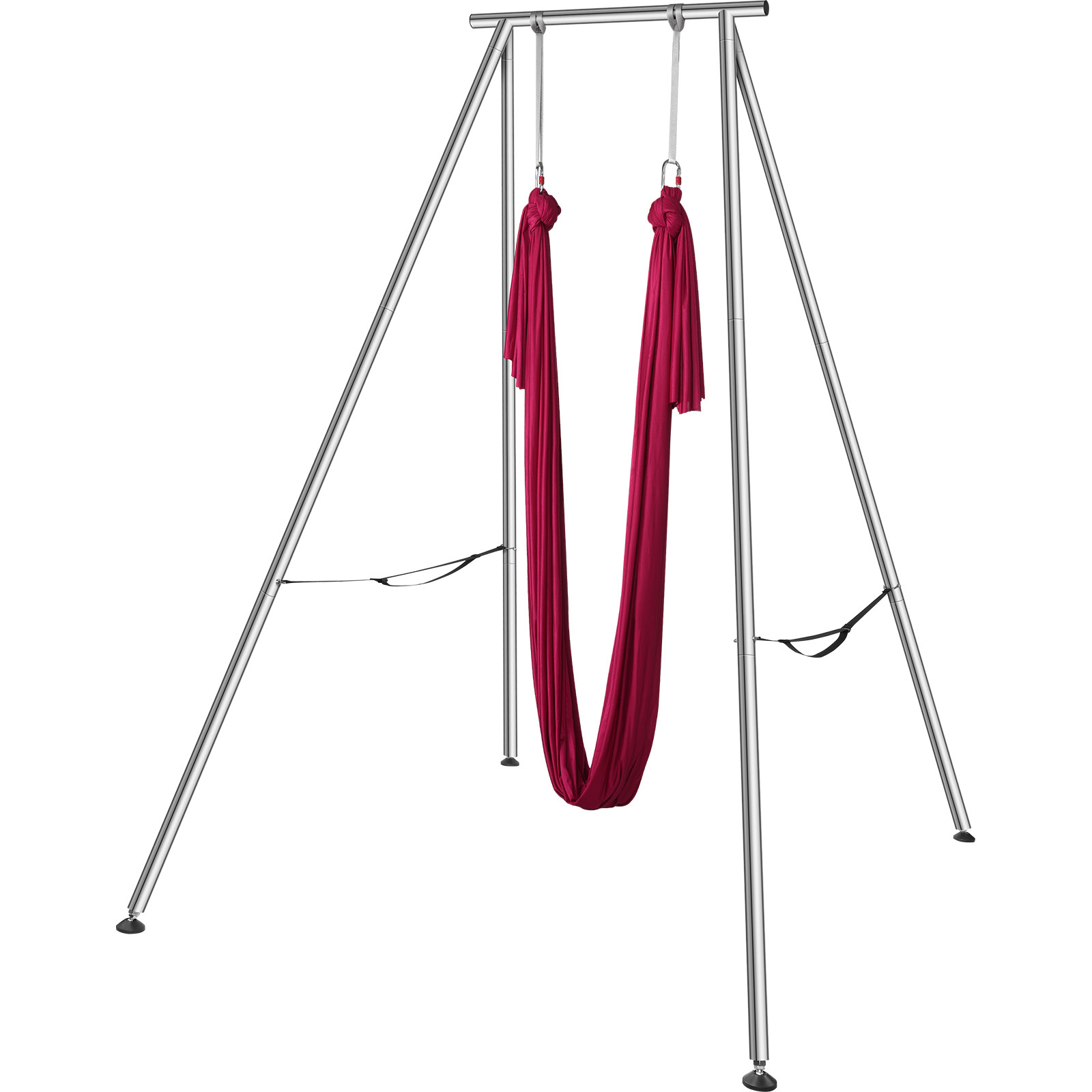 VEVOR Yoga Swing Stand Hammock Aerial Silk Kit 551.15 lbs Load Yoga Frame Red