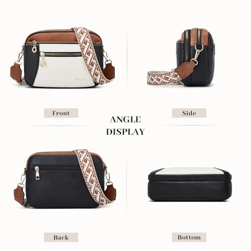 Crossbody Purse for Women Small Crossbody Bags Beige With Brown Extravagant