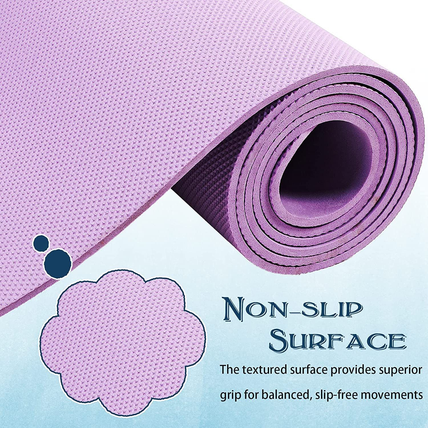 10 Pack Yoga Mats Bulk, 68&Prime; x 24&Prime; x 4mm Thick for Kids Multicolor
