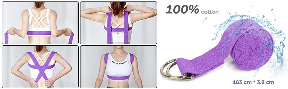 High Density EVA Foam Yoga Block with Yoga Belt to Support and Deepen Poses