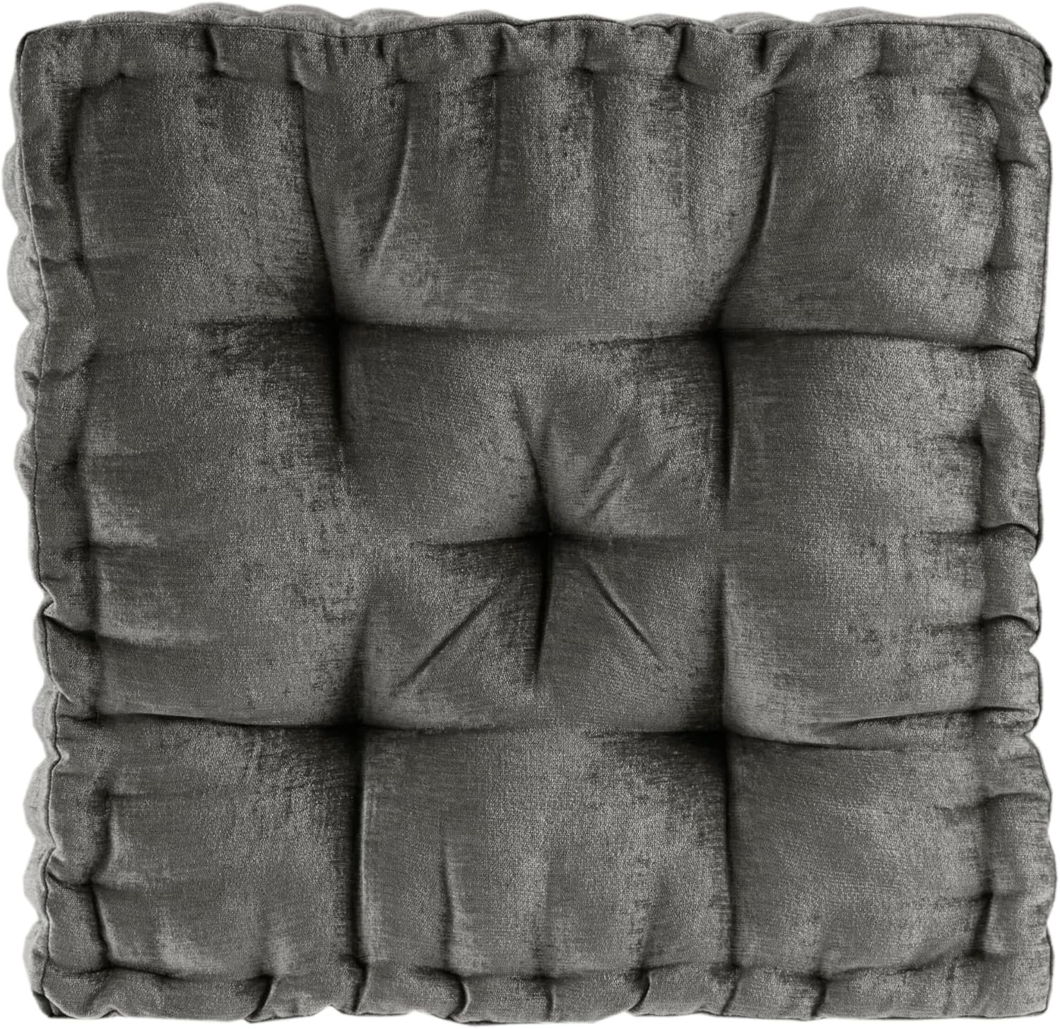 Large Chenille Floor Pillow 20x20x5 Inches Meditation Yoga Cushion Lounge