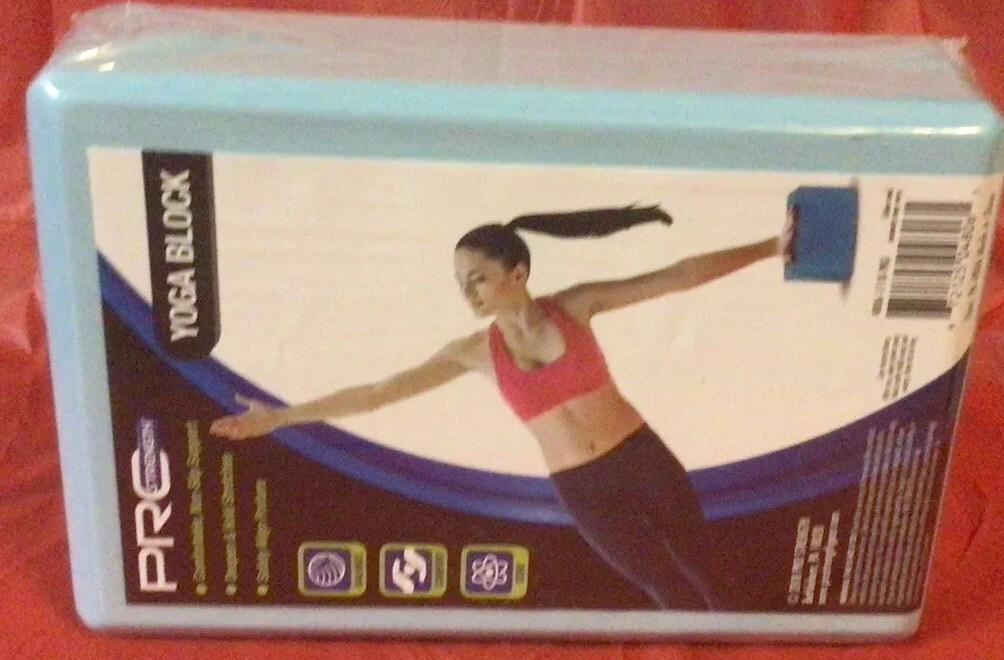 PRO-Strength Yoga Exercise Aqua Blue Foam Block 3&Prime;x 6&Prime;x 9&Prime; New In Shrink Wrap