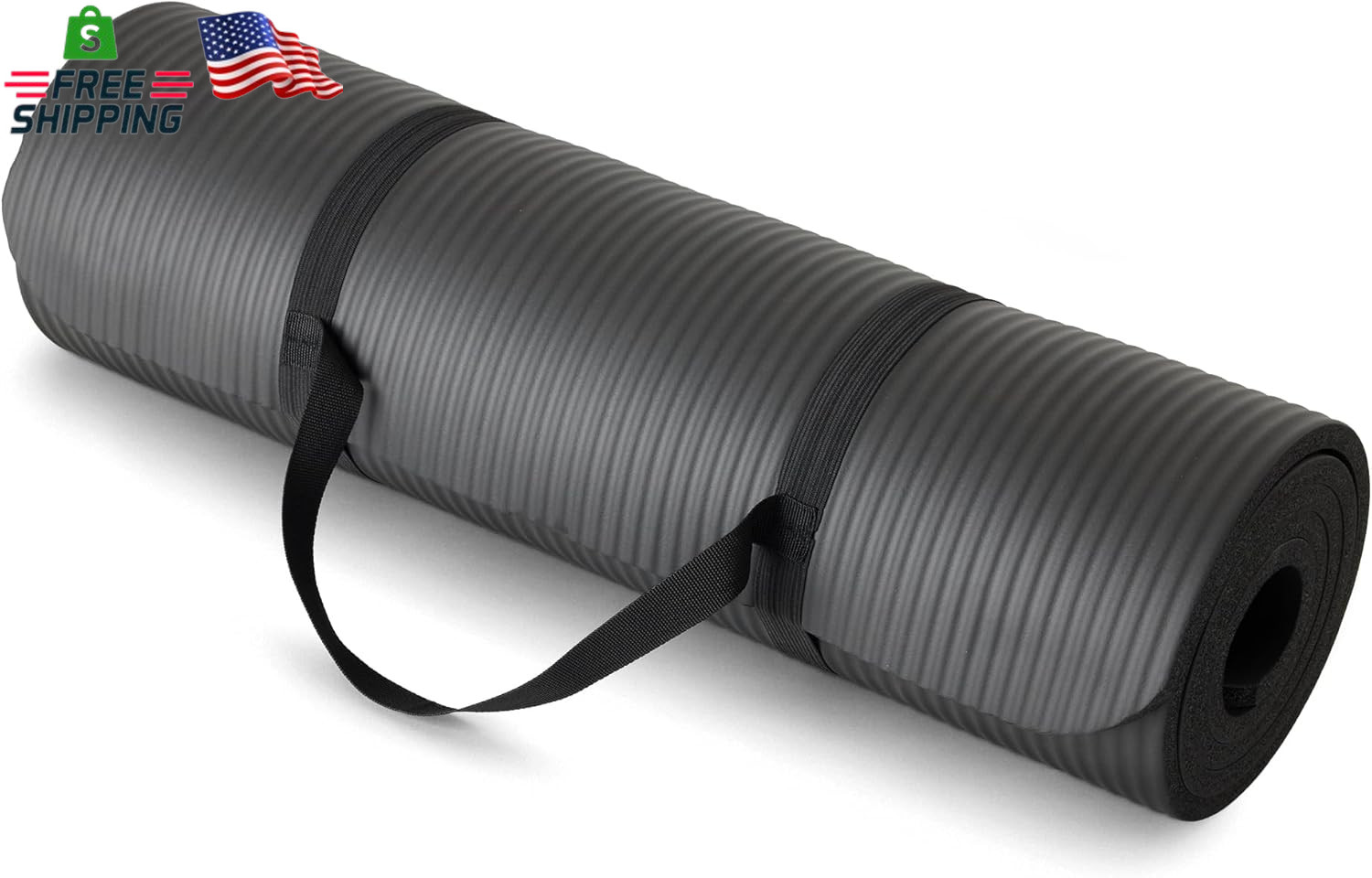 Amazon Basics Extra Thick Exercise Yoga Mat with Carrying Strap