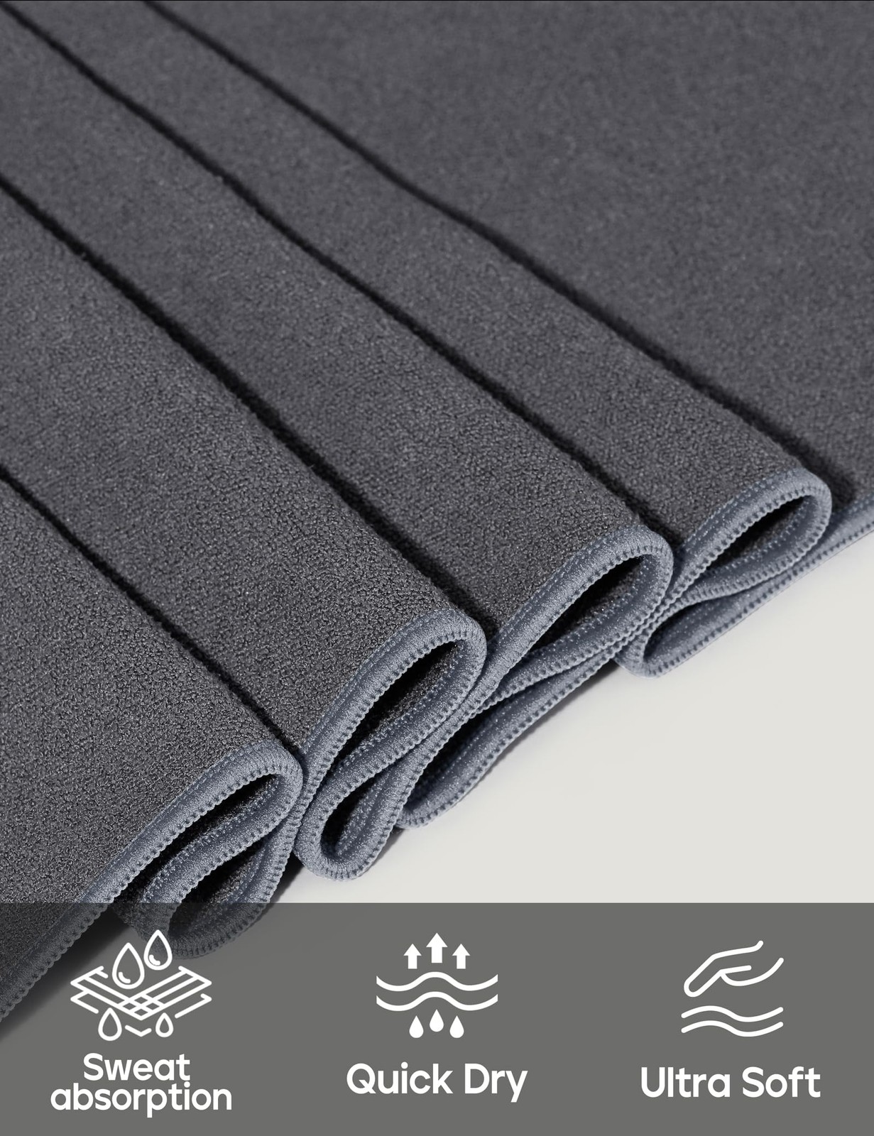 Heathyoga Yoga Mat Towel Non Slip For Hot Yoga Towel Silicone Grip Spray Bottle