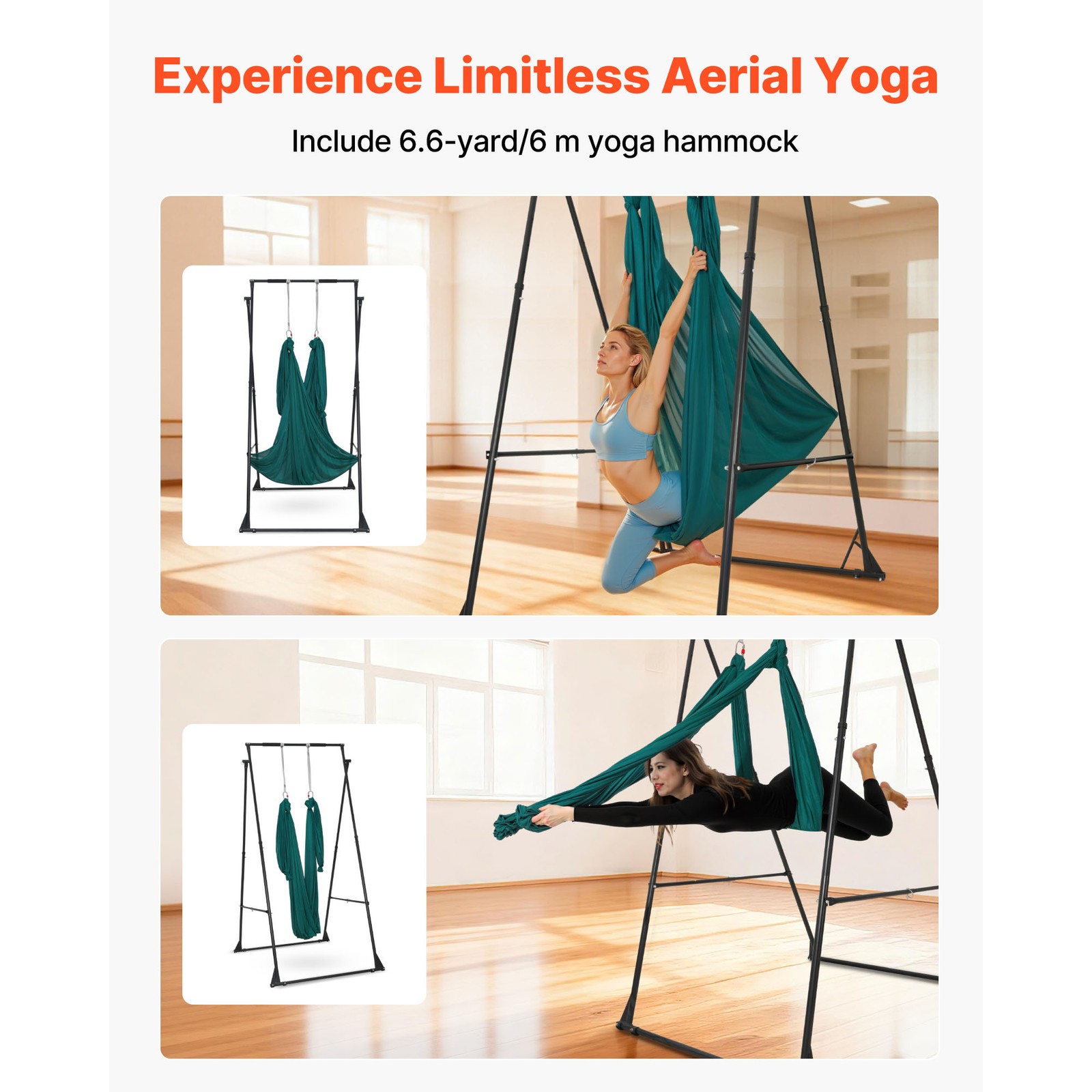 Uimoso Yoga Stand Frame 440.9 lbs Capacity with EVA Foam and Pull-Up Supports