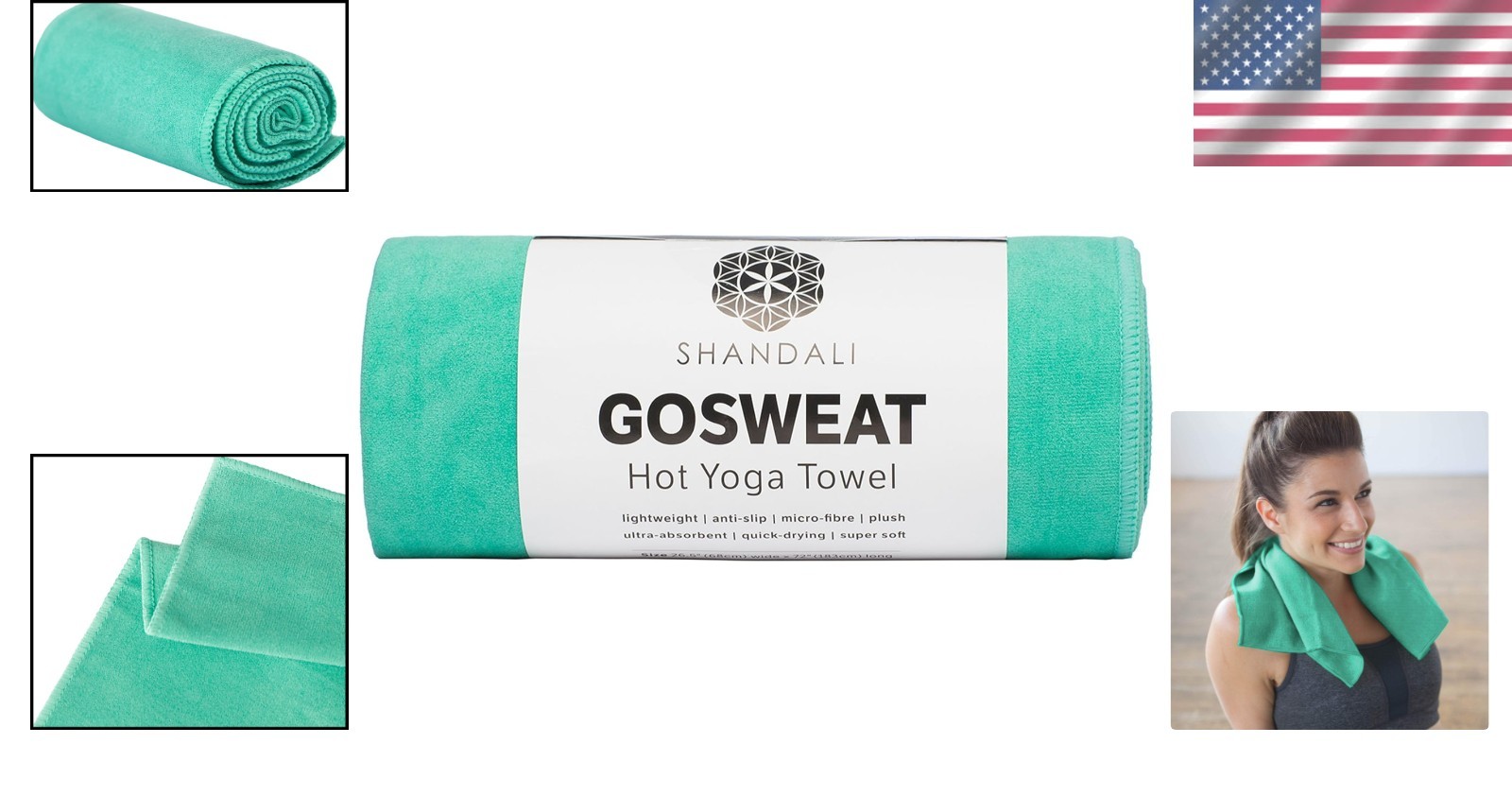Easy Care Super Absorbent Yoga Towel Lightweight Microfiber for All Ages