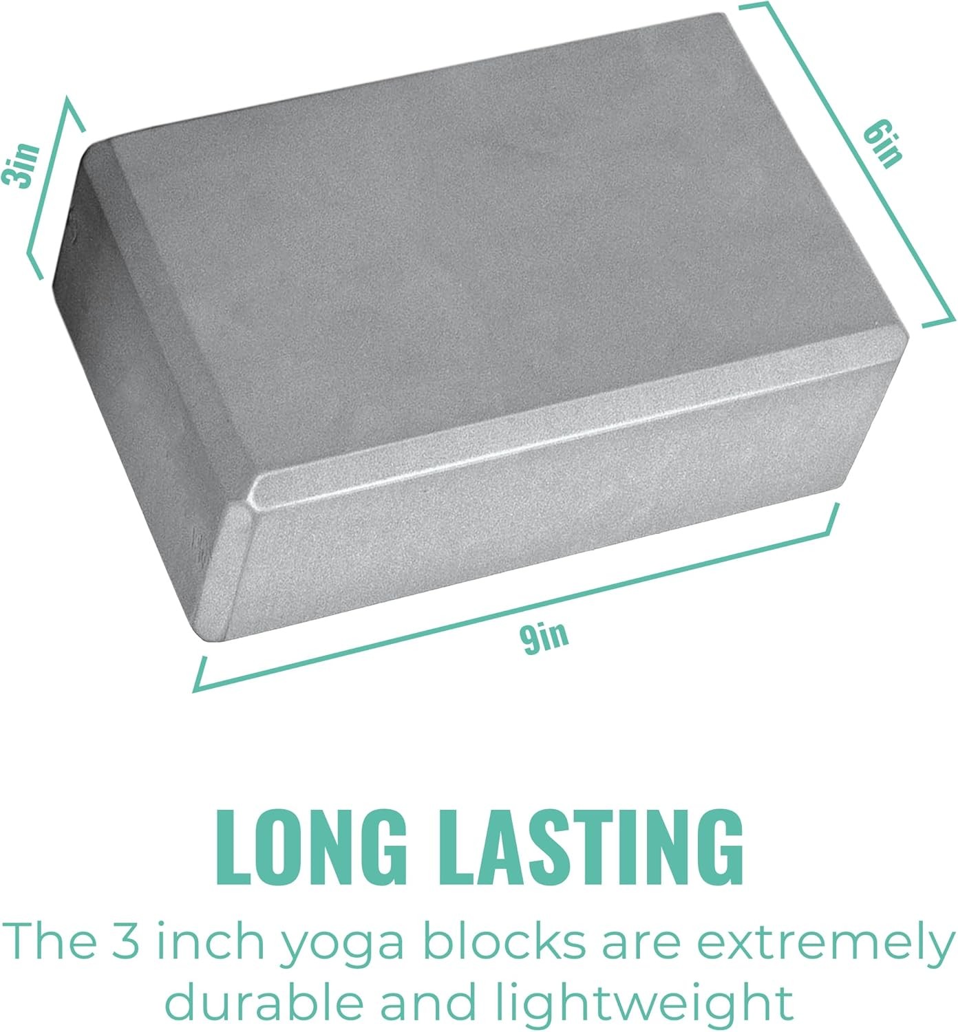 3&Prime; Yoga Block 10 Pack Bulk EVA Foam Yoga Blocks Firm & Supportive Yoga Brick