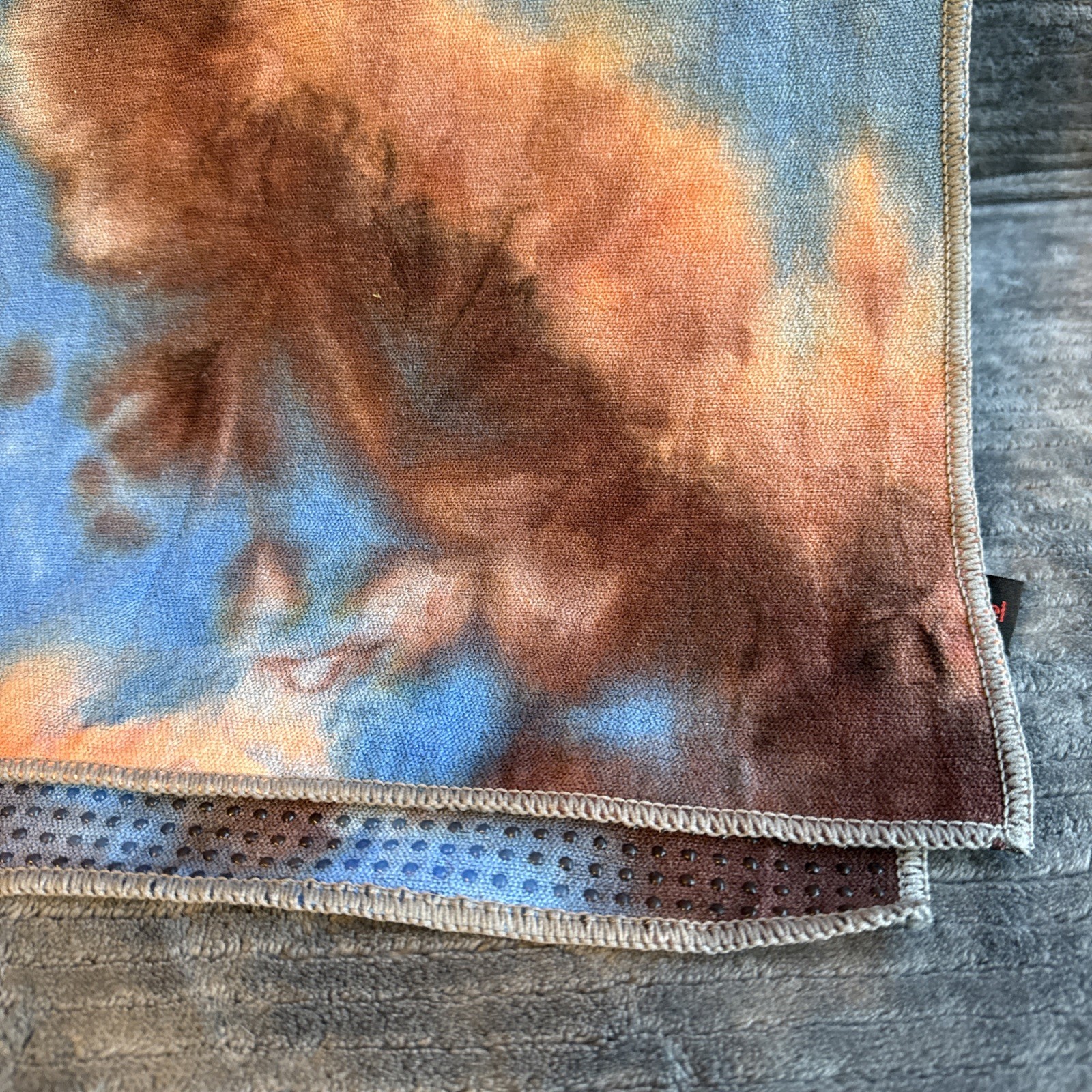 Non Slip Hot Yoga Towel 24×70 Sweat Absorbent Blue Gray Peach Orange Tie Dye