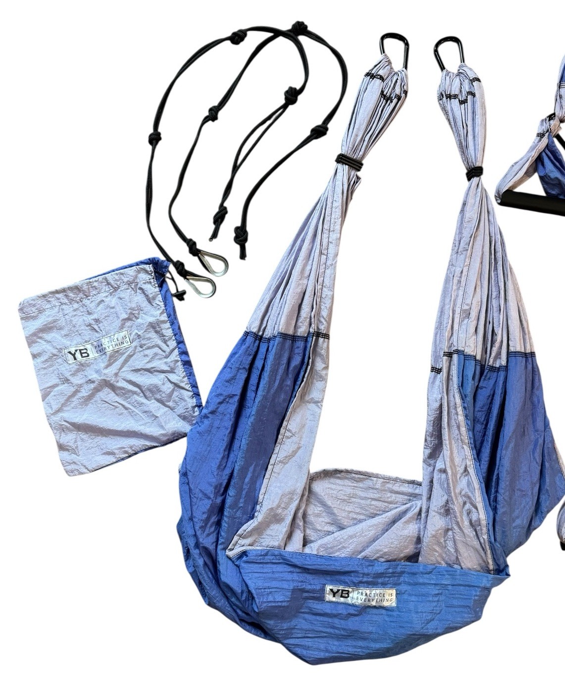 YOGABODY Yoga Trapeze Practice is Everything Ceiling Bar Swing Hooks RARE Purple
