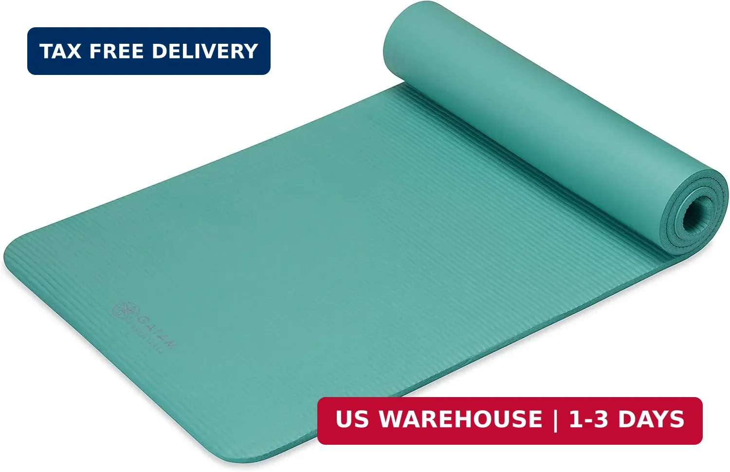 Gaiam Essentials 2/5&Prime; Thick (10mm) Yoga & Pilates, Fitness & Exercise Mat with E