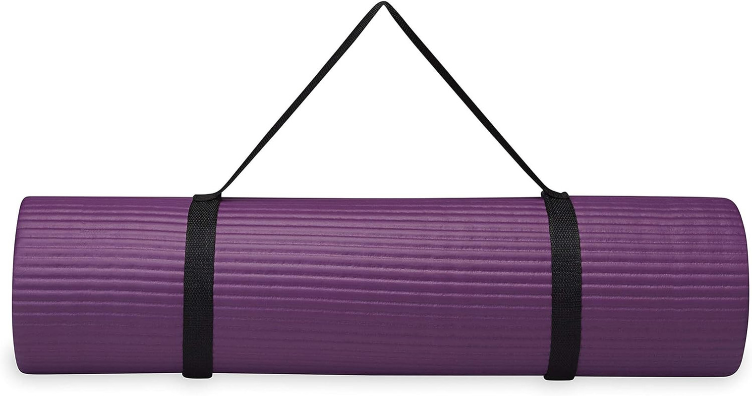 Essentials 2/5&Prime; Thick (10Mm) Yoga & Pilates, Fitness & Exercise Mat with Easy-Ci
