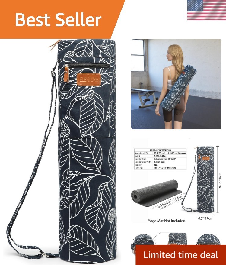 Artistic Yoga Mat Bag with Zipper & Lightweight Design for Effortless Commute
