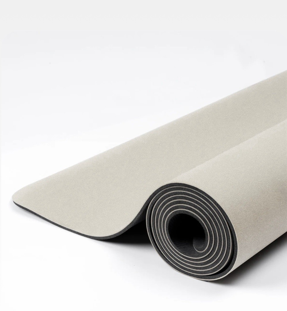 WeGym Yoga Mat Polyurethane Non Slip Fitness Mat Sandstone Gray Extra Thick 4mm