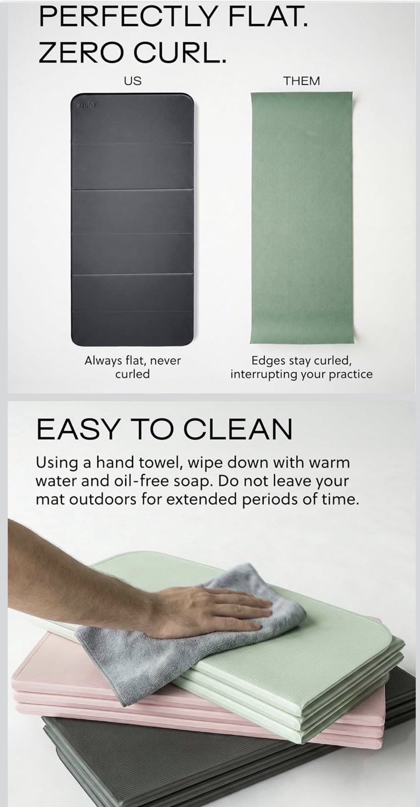 Stakt – Foldable Multi-Purpose Fitness & Yoga Mat with Patented Design, Workout