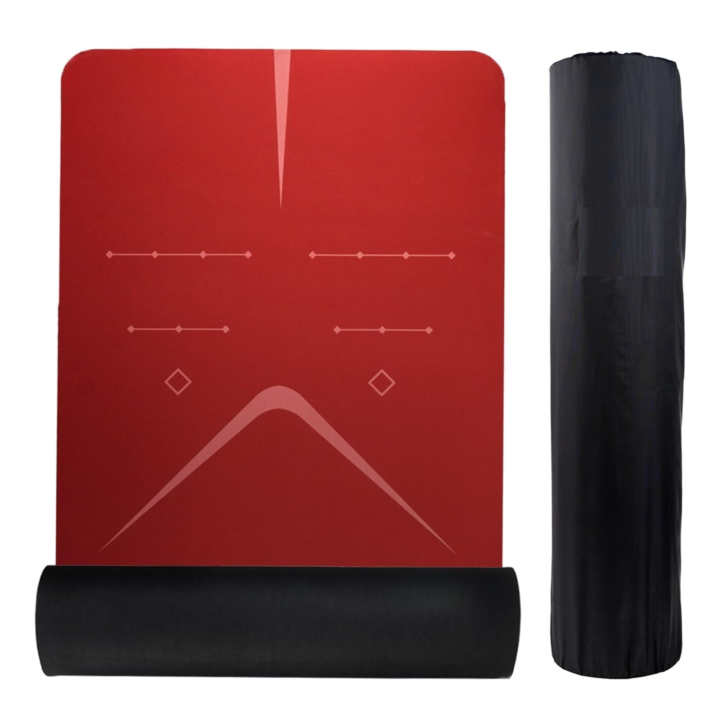 Exercise Yoga Mats Thick w/Carry Strap – Gym Pilates Meditation Fitness