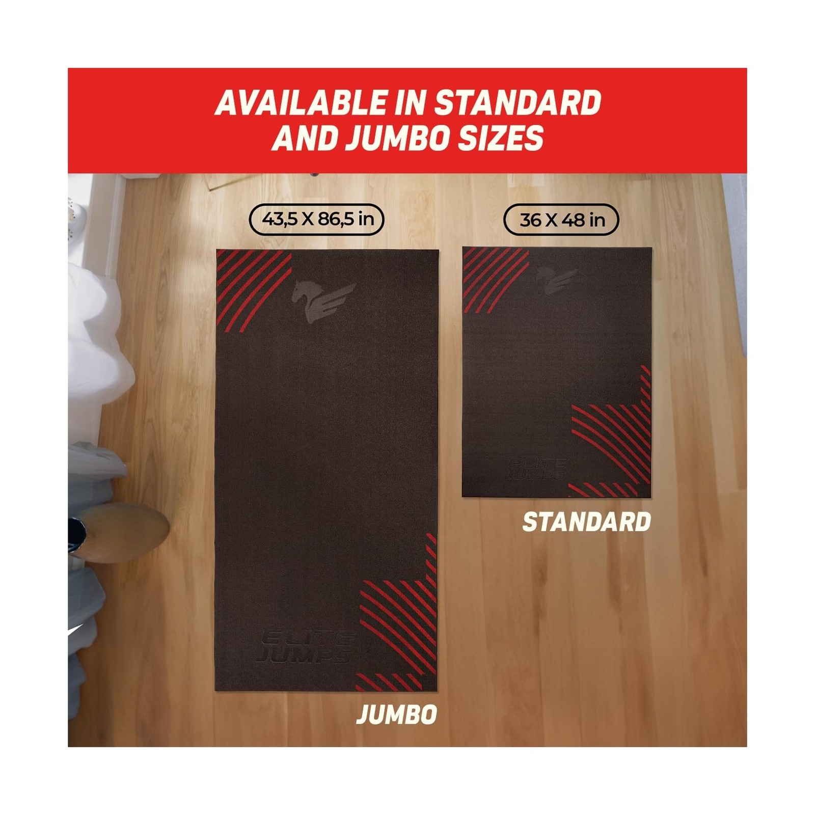 EliteSRS Jumps Premium Jump Rope Mat – Large Format Non Slip Ma… USA FAST SHIP