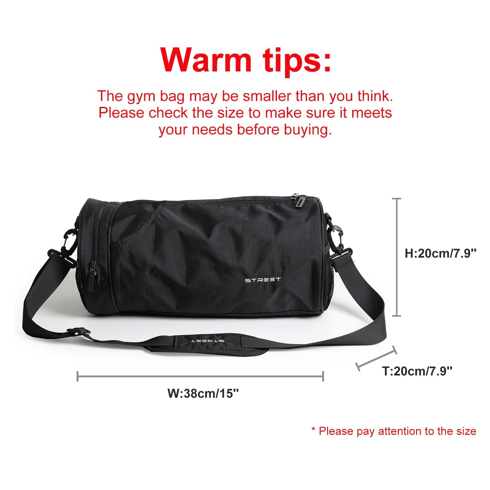 Small Sports Gym Bag Workout Lightweight Duffel Bags for Men and Women Black …
