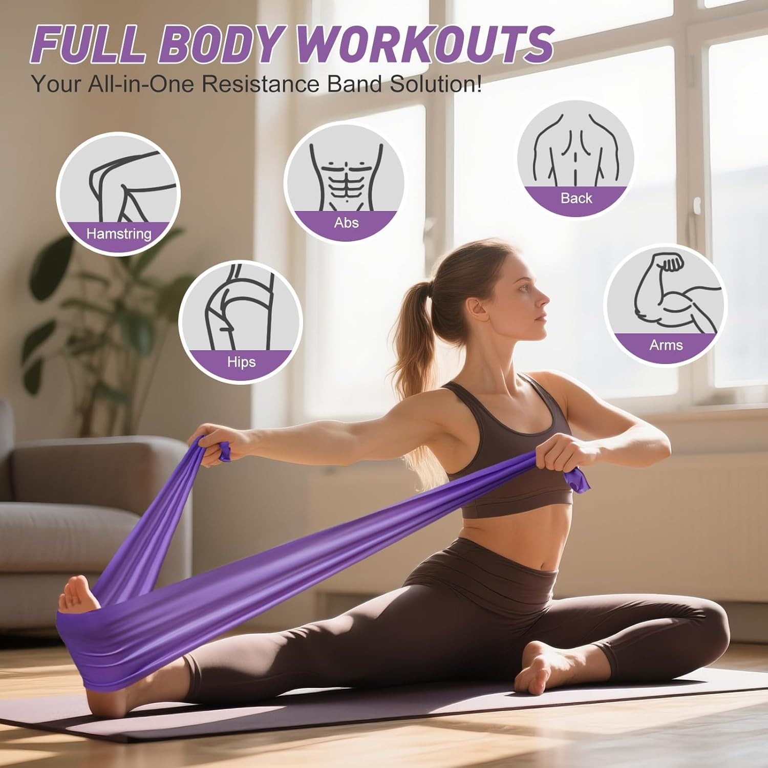 Women&rsquo;s Home Pilates Set: Pilates Ring and Ball Combo W/Res Bands, Starter Kit
