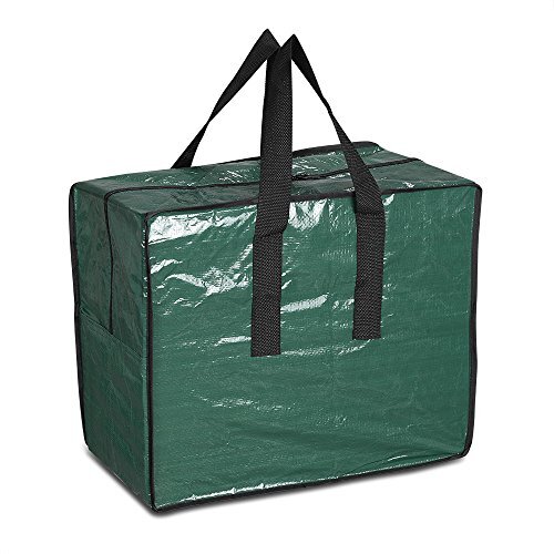 Christmas Ornaments Storage, Holiday Accessories Bag Tear-Proof Tarp 18 Green