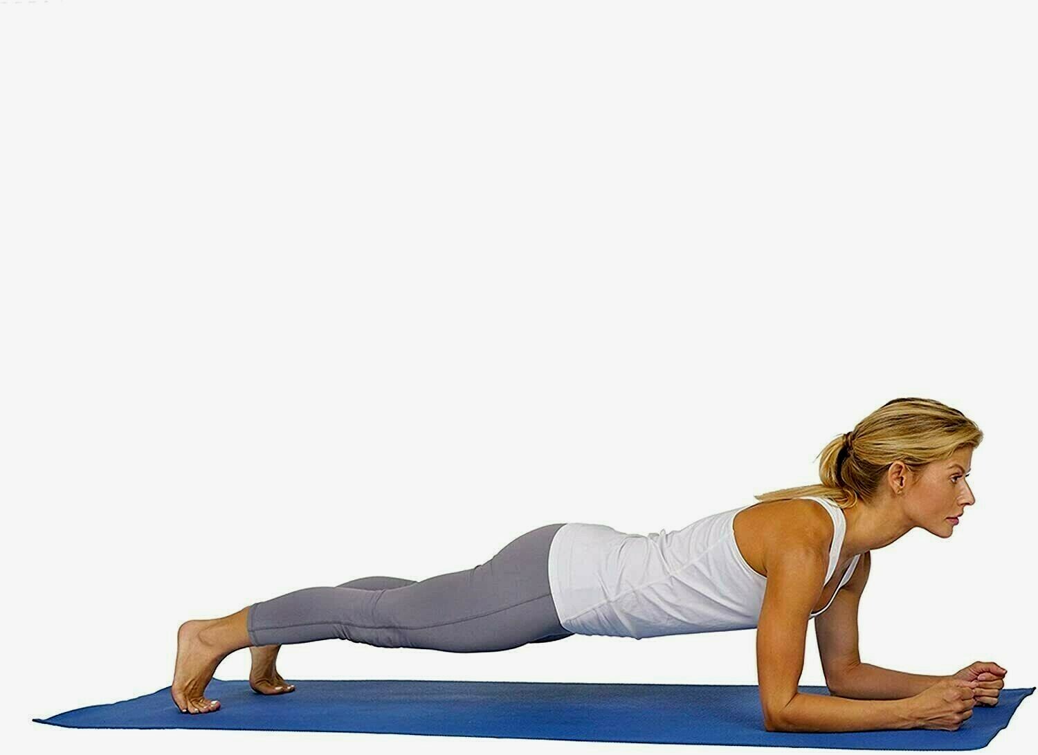 Standard Classic Basic Blue Yoga Mat 5mm Pilates Bikram Hot Essential Vinyasa