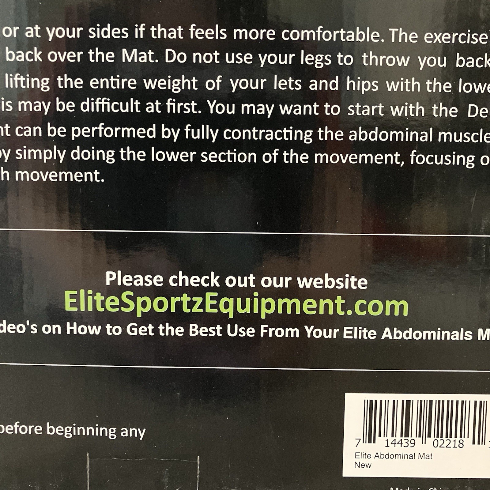 Elite Abdominals Equipment High Density Foam Sit Up Ab Mat & Resistance Band NEW