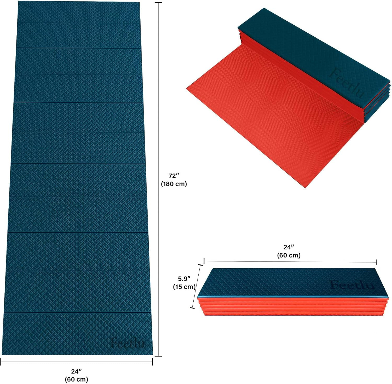 Foldable Yoga Exercise Mat – Lightweight, Anti-Slip, and Easy to Store for Yoga,