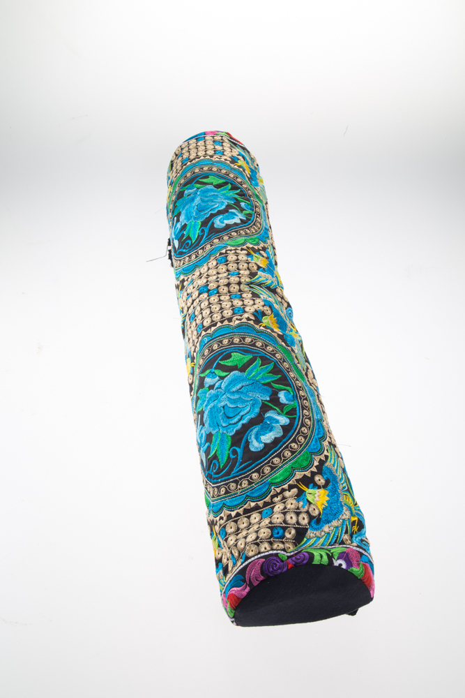 Handmade Fabric Yoga Mat Flower Bag Accessory Carrier Gym Tribal Art Thai Craft