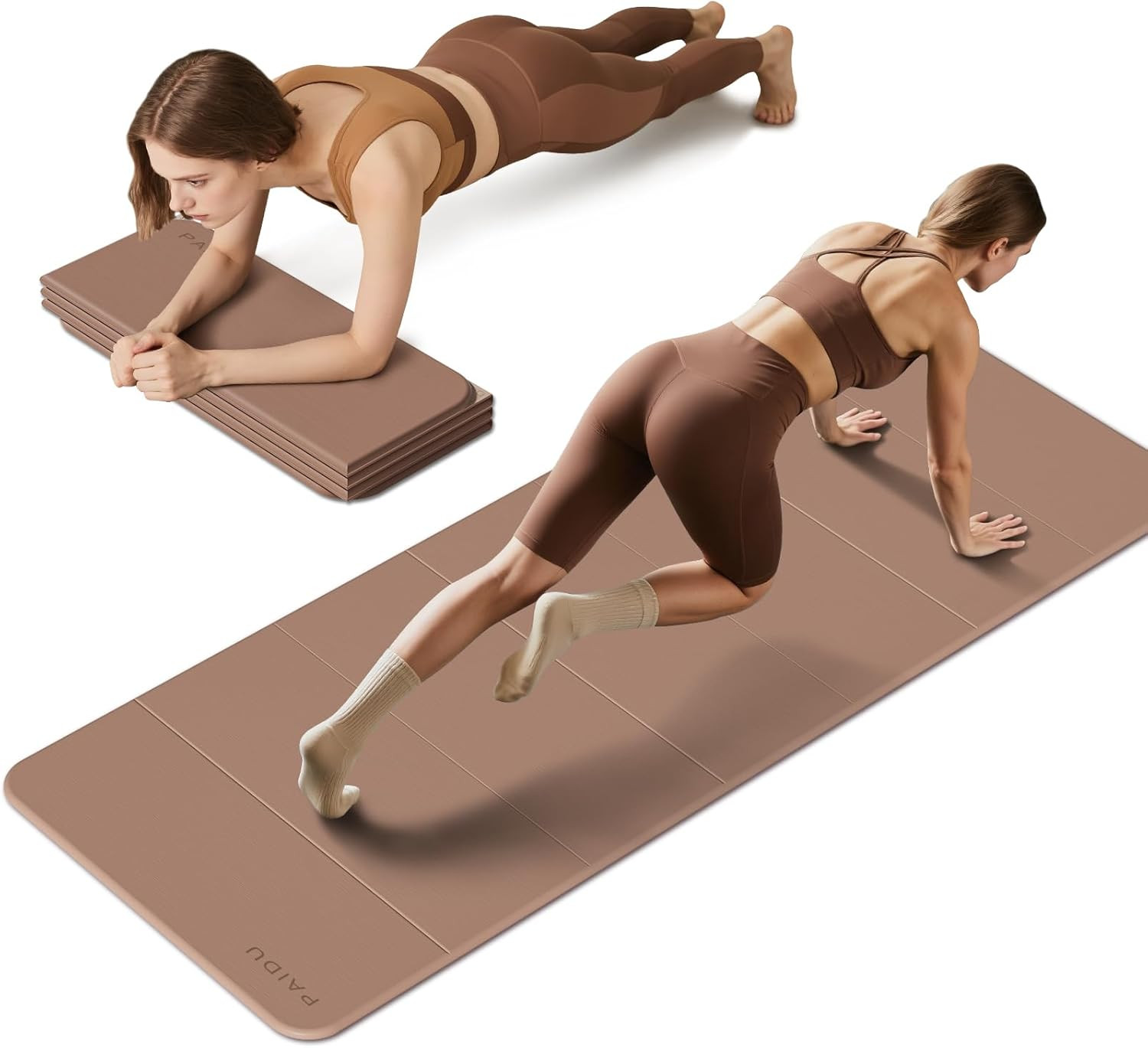 Extra Thick Foldable Yoga Mat | Non-Slip TPE | 75×26&Prime; | Portable & Easy Storage