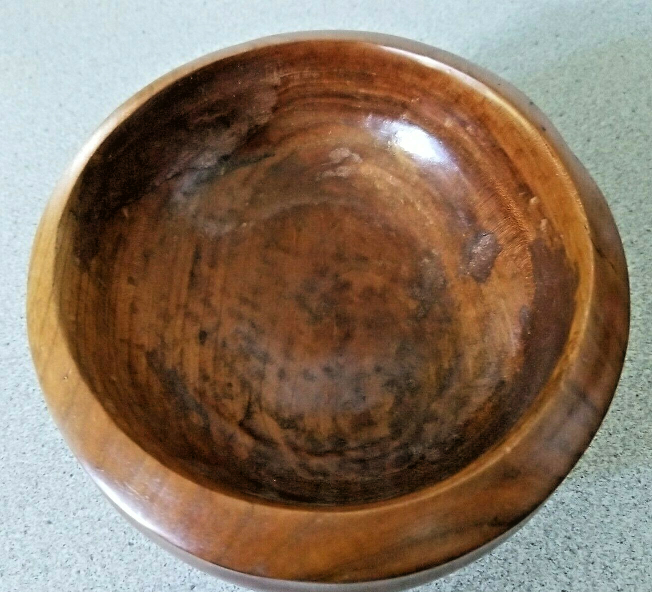 Original carved PINE BOWL with COPPER INLAY & WASH! 7.5&Prime; x 3.75&Prime; energy healing