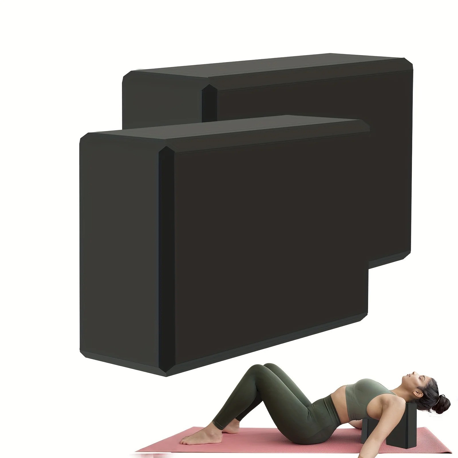 2PCS Yoga Block Brick Foaming Home Exercise Practice Fitness Gym Sport Tool US