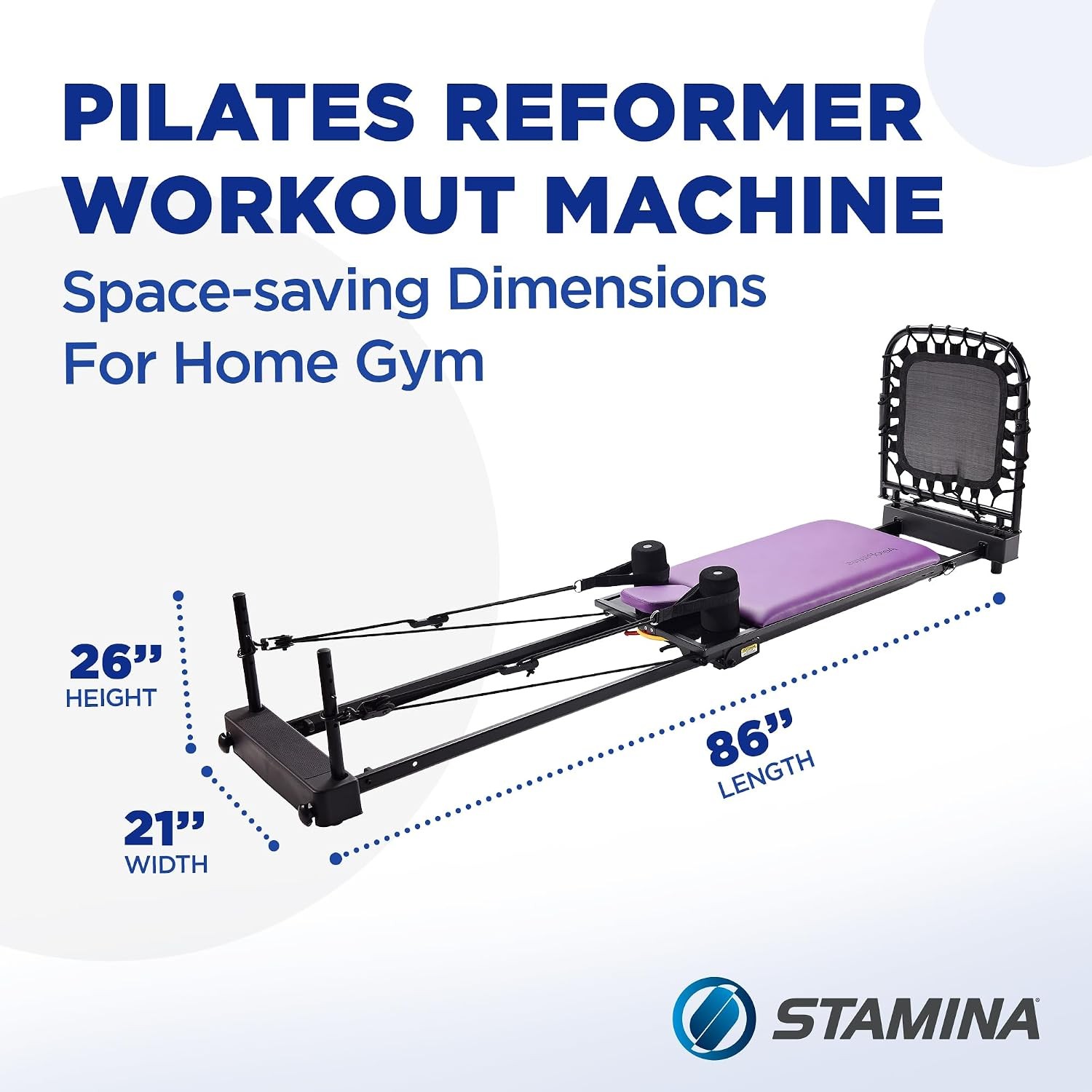 Stamina Products Reformer Plus 379 Pilates Home Gym Equipment