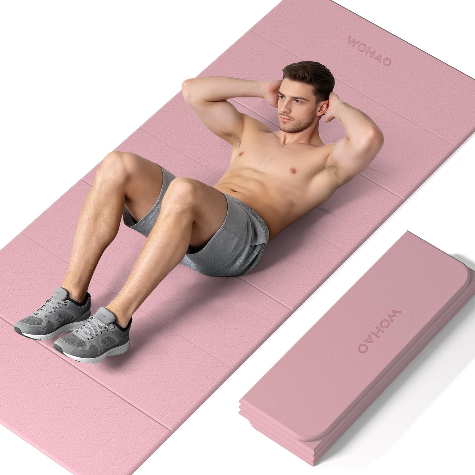 7-Fold Yoga Mat 74&Prime;x31&Prime; – 0.31 Inch Thick Folding Exercise Mat, Extra Wide No…