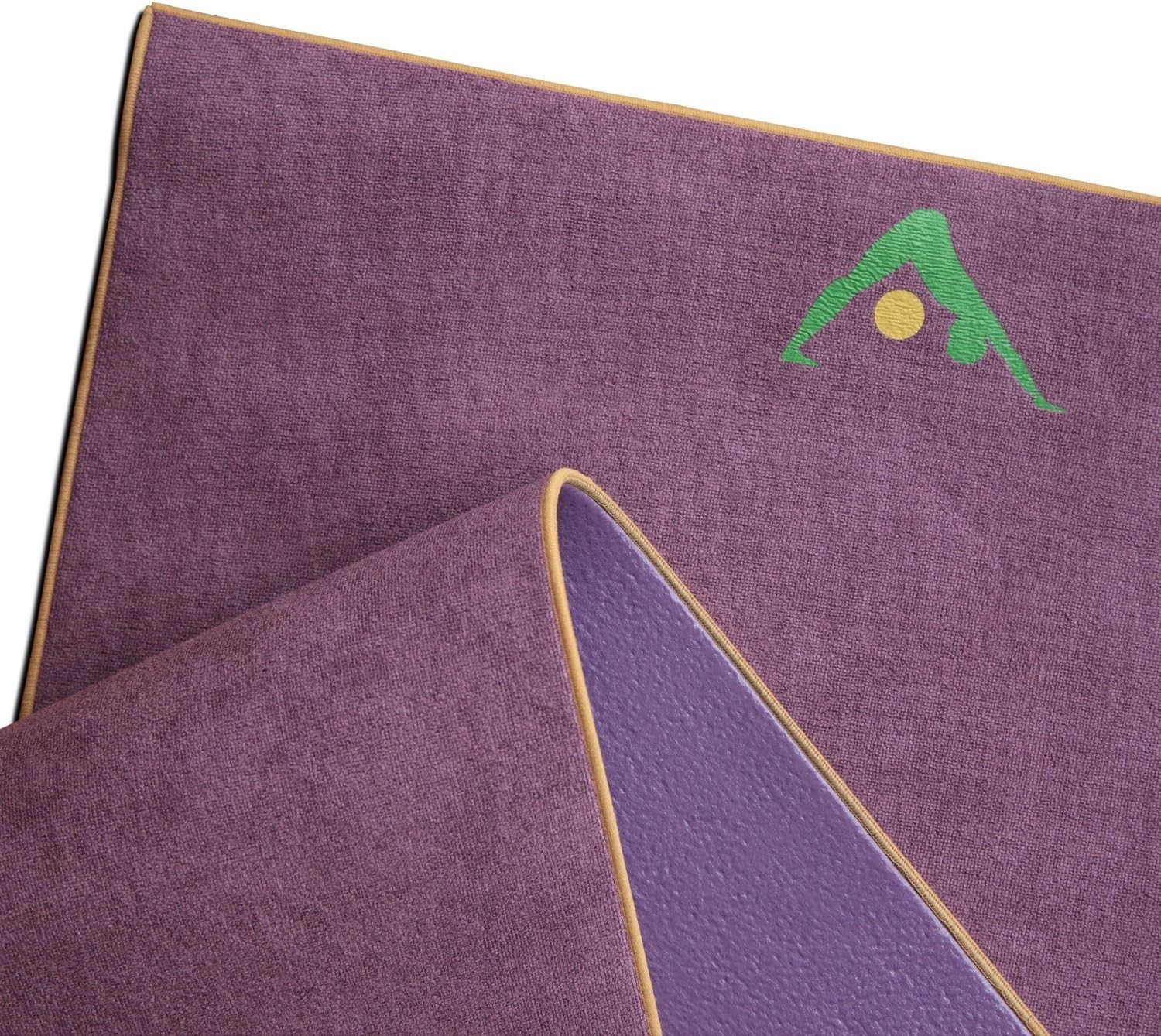Synergy Non-Slip Hot Yoga Mat-Towel, Machine Washable