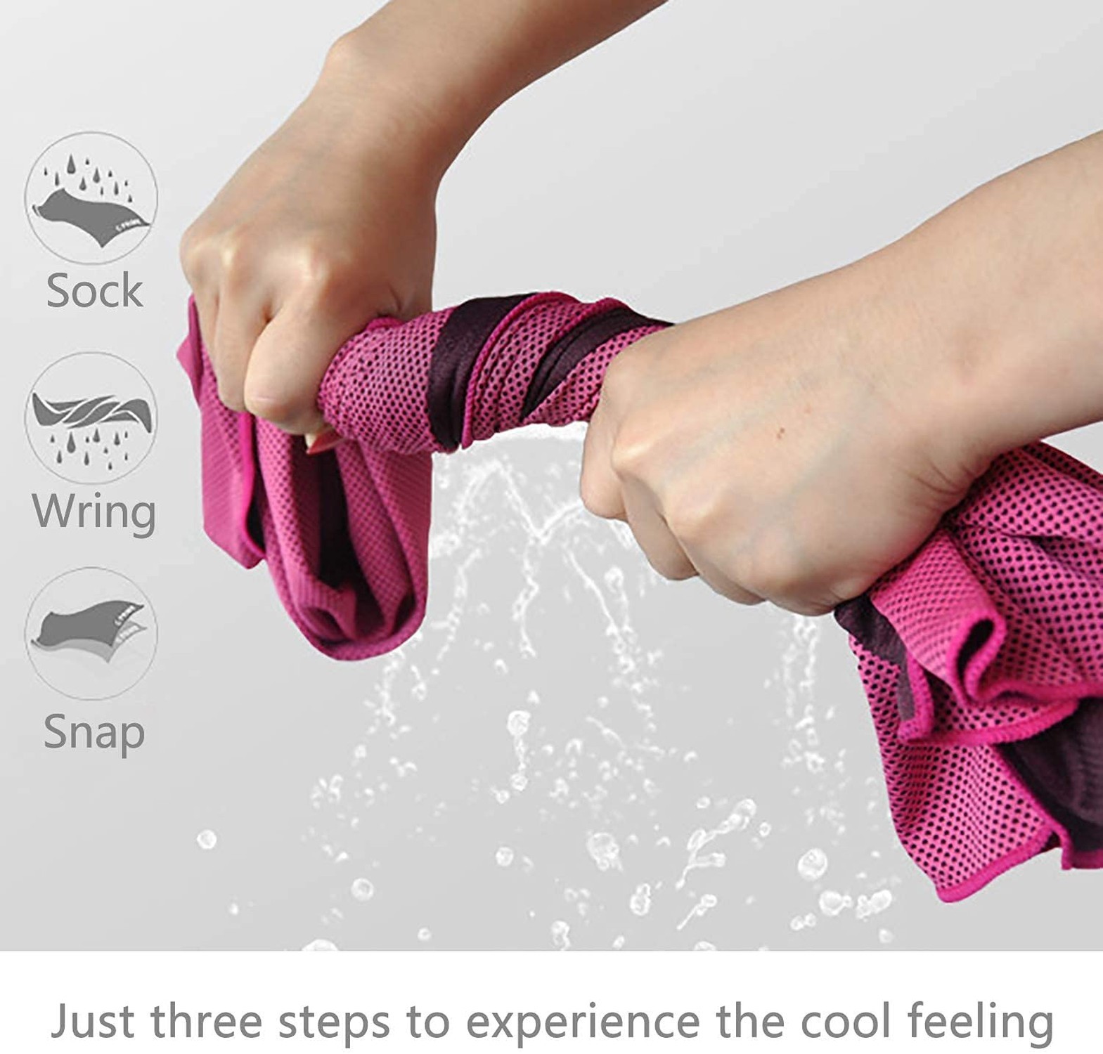 SMALLElectric 4 Packs Microfiber Cooling Towel (40&Prime;x 12&Prime;), Ice & Chilly Stay …
