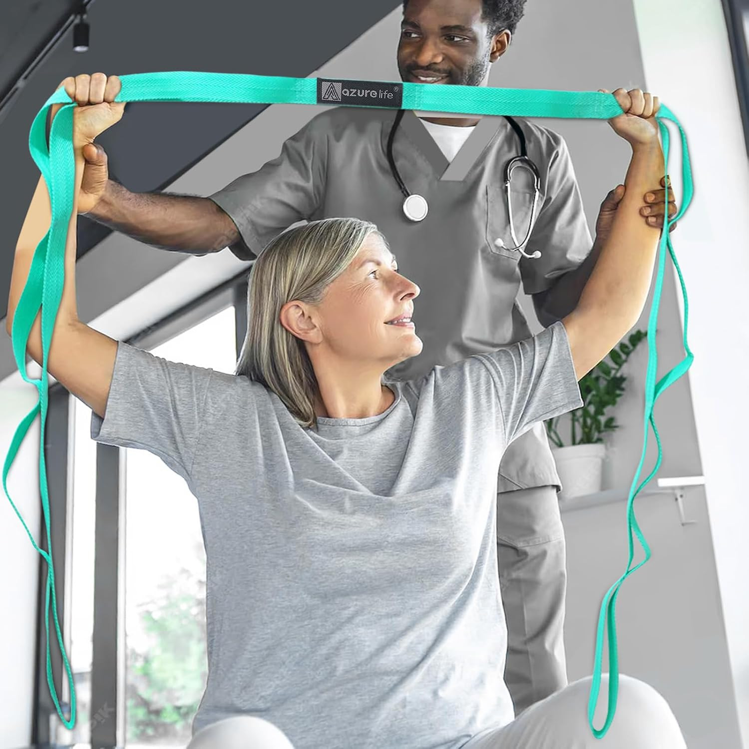 Premium Durable Stretch Straps with Loops, Stretching Strap for Physical Therapy