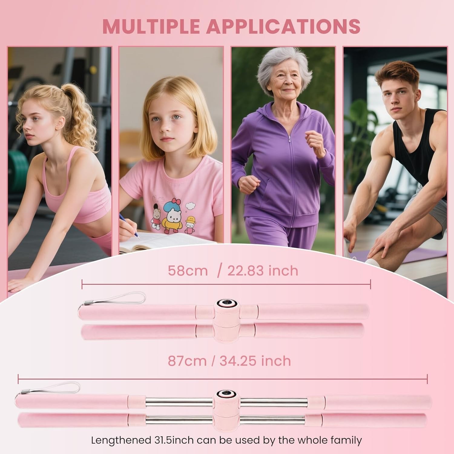 Posture Corrector Yoga Stick for Back Pain Relief and Shoulder Stretching