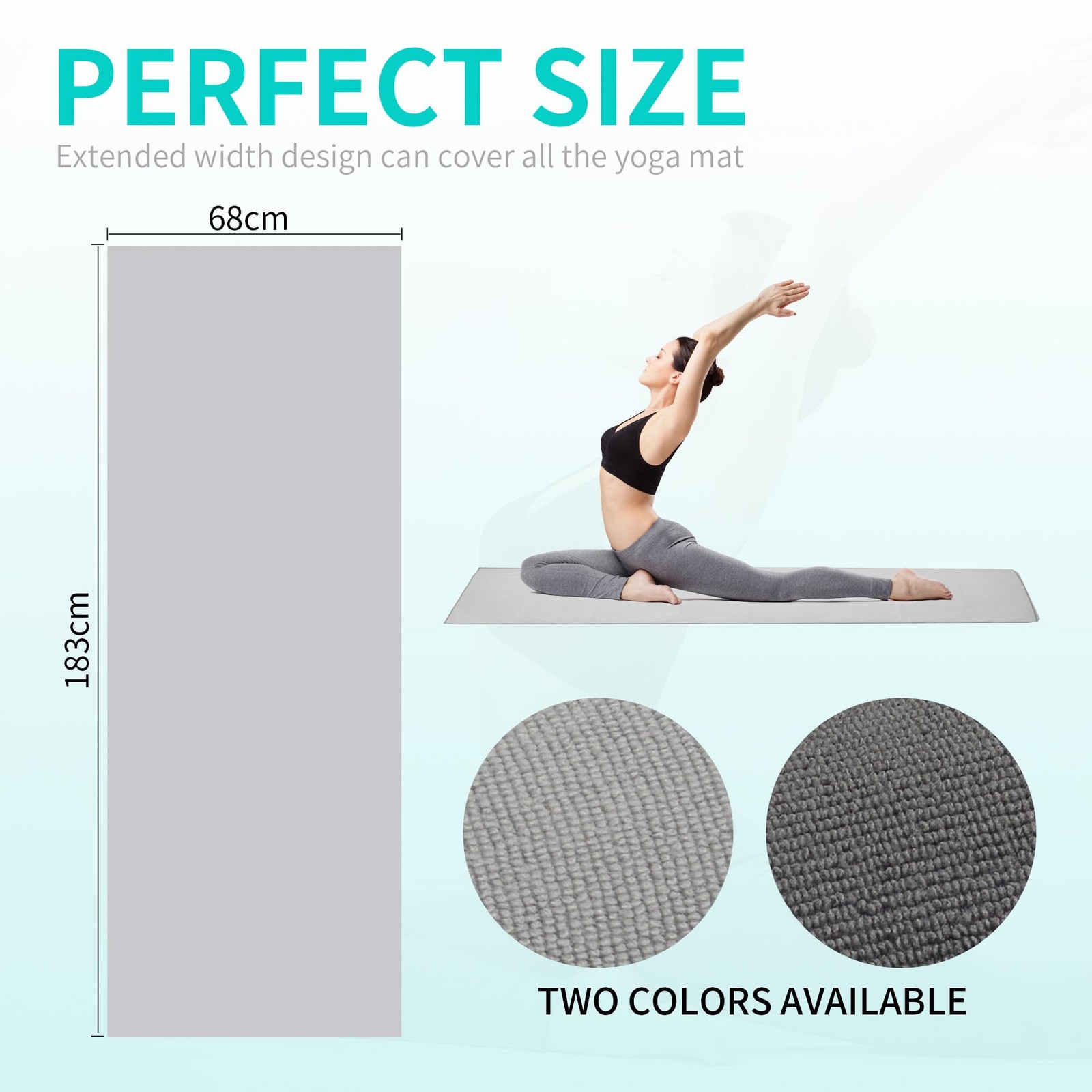 Ifwind 2 Pack Yoga Mat Towels Grip Dotanti-Slip Hot Yoga Towelabsorbent