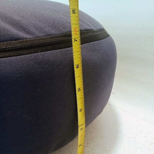 XLarge Meditation Zafu Yoga Navy Blue Zipper Foam Comfort Cushion Canvas Jumbo