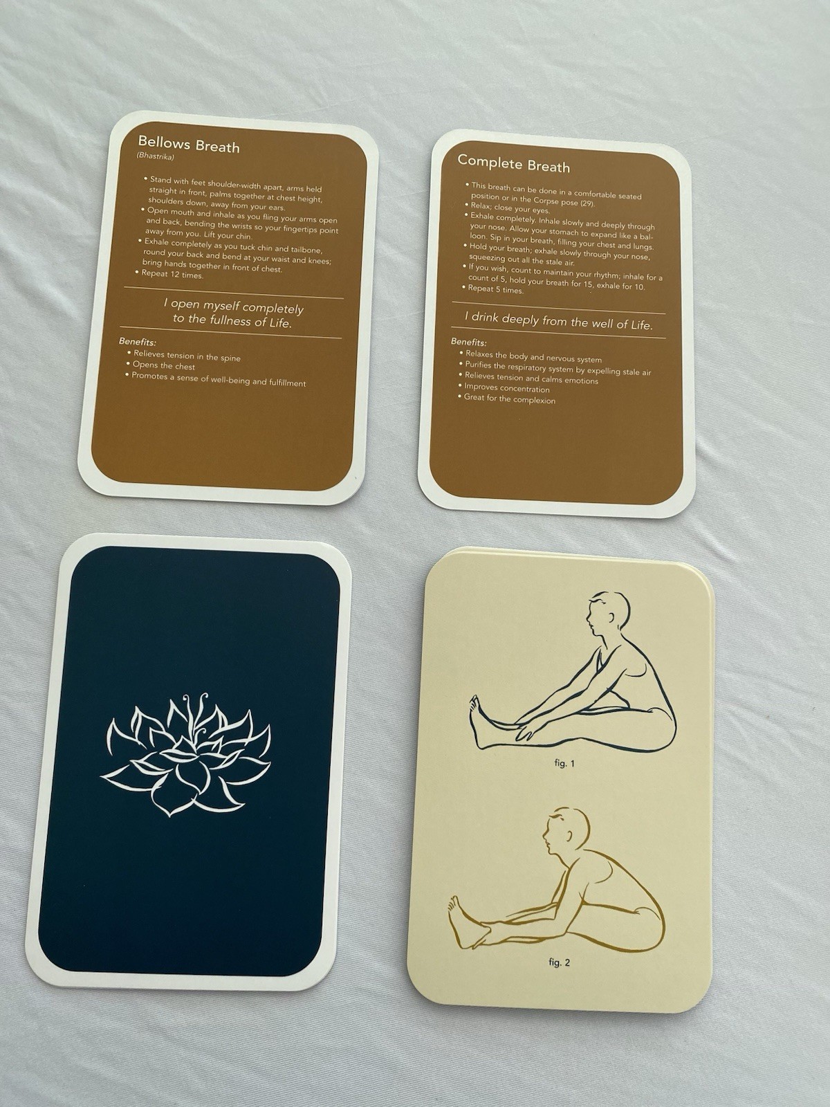 The Yoga Deck 50 Poses Meditation Cards Olivia H Miller 2001 Box No Lid Set