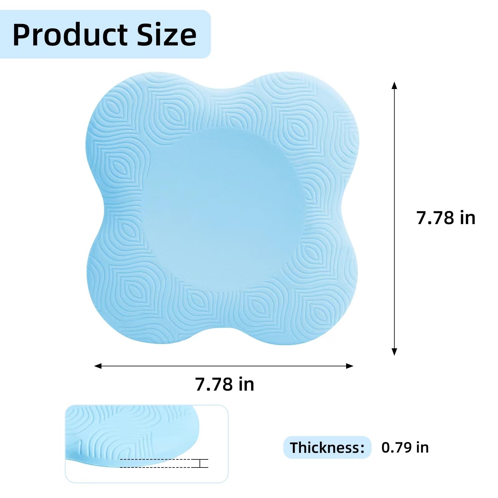 2 PCS Yoga Knee Pad Mats Extra Thick Foam Kneeling Pilates Cushions Support