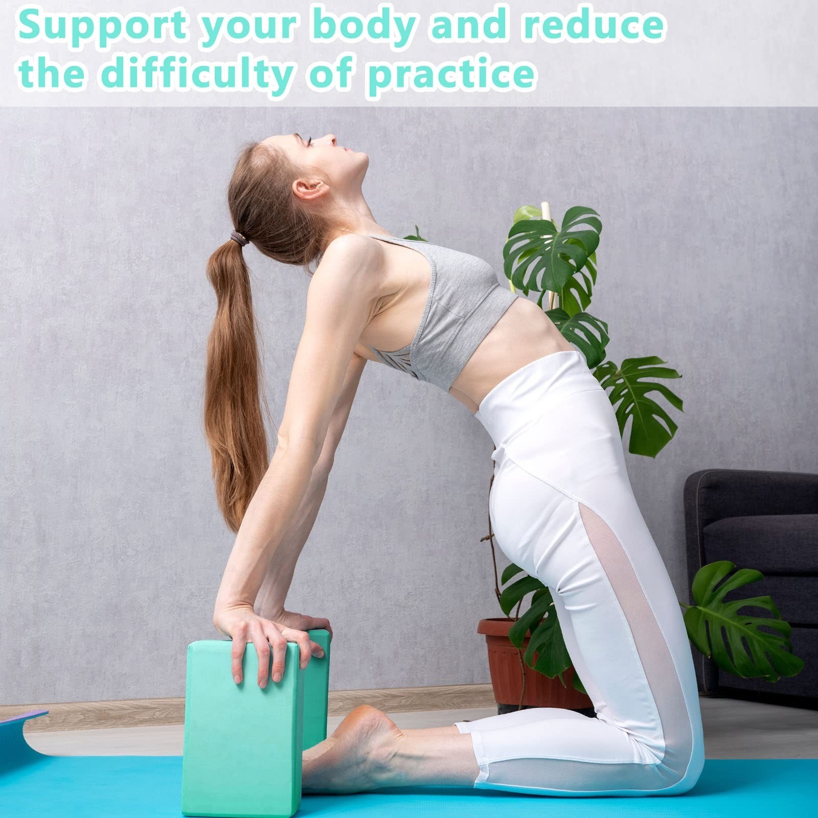 10 Pcs Yoga Blocks Bulk EVA Foam Blocks High Density Foam Brick Yoga Accessor…